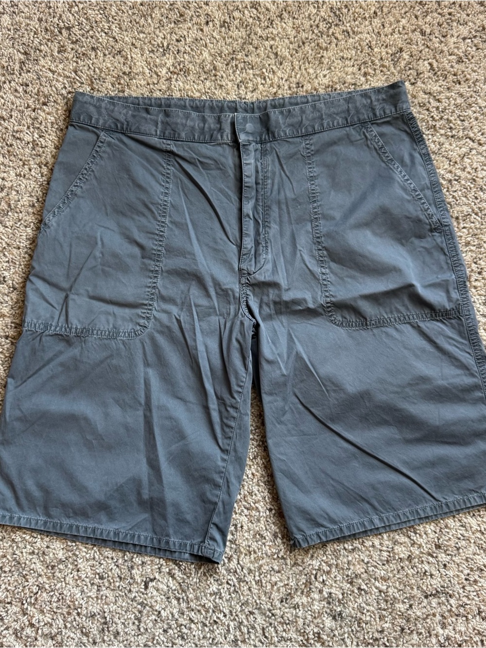 Lacoste L!VE Men’s Shorts Gray Tie Dye Wash Drawstring Casual Chino Croc 36